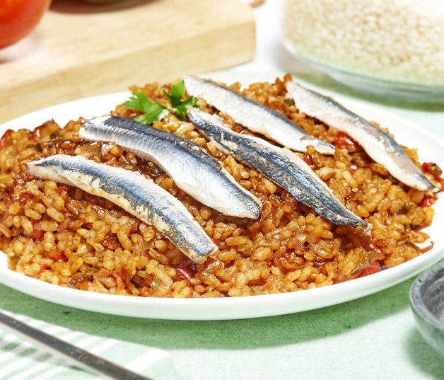 Arroz con boquerones