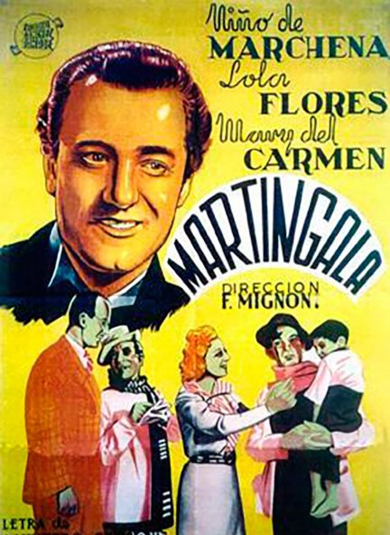 "Martingala", su debut en el cine. Lola Flores debutó en el cine con este drama de 1939, en el que la folclórica, que tenía 16 años, interpretaba el papel de una gitana.