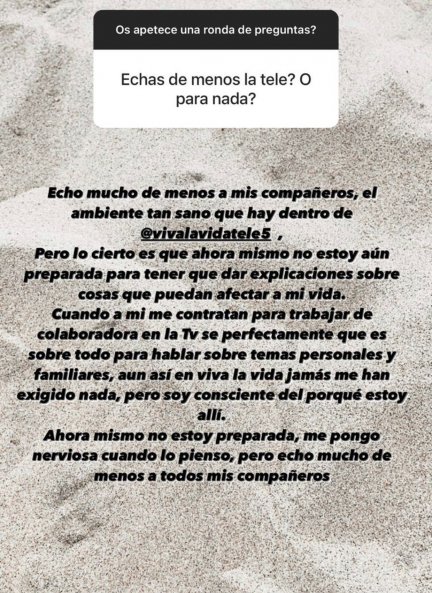 La historia que ha compartido Irene en Instagram (@irerova24).