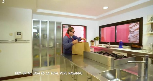 La cocina de Pepe Navarro es amplia y muy bien equipada.