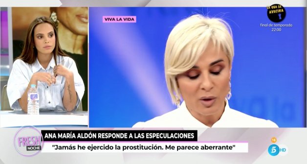 Gloria Camila, hoy, en Ya son las Ocho (Telecinco).