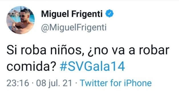 El tuit por el que tuvo que pedir disculpas Miguel Frigenti.