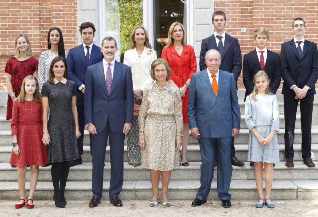 La familia real (casi) al completo, en el año 2018. 