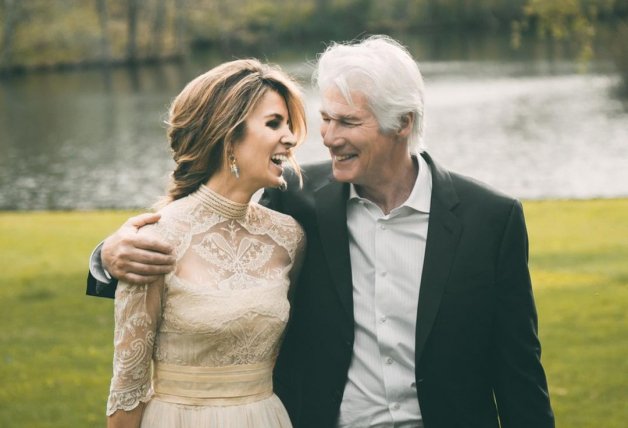 Alejandra Silva y Richard Gere el día de su boda.