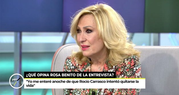 Rosa Benito, muy emocionada al tratar el tema de Rocío Carrasco