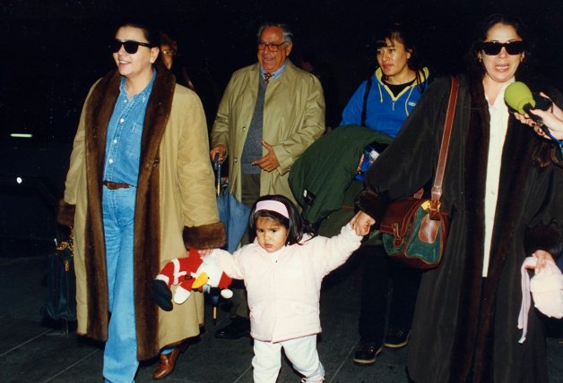 Con Isabel Pantoja y su ahijada Isa.