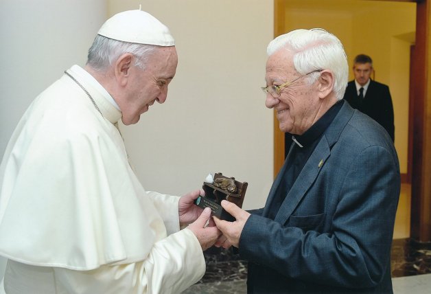 Con el papa Francisco.