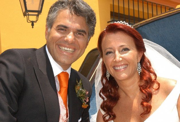 Agustín y Susana, el día de su boda.