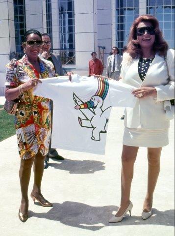 Lola Flores y Rocío Jurado en Sevilla, en la Expo de 1992. Foto: Sevillapress.