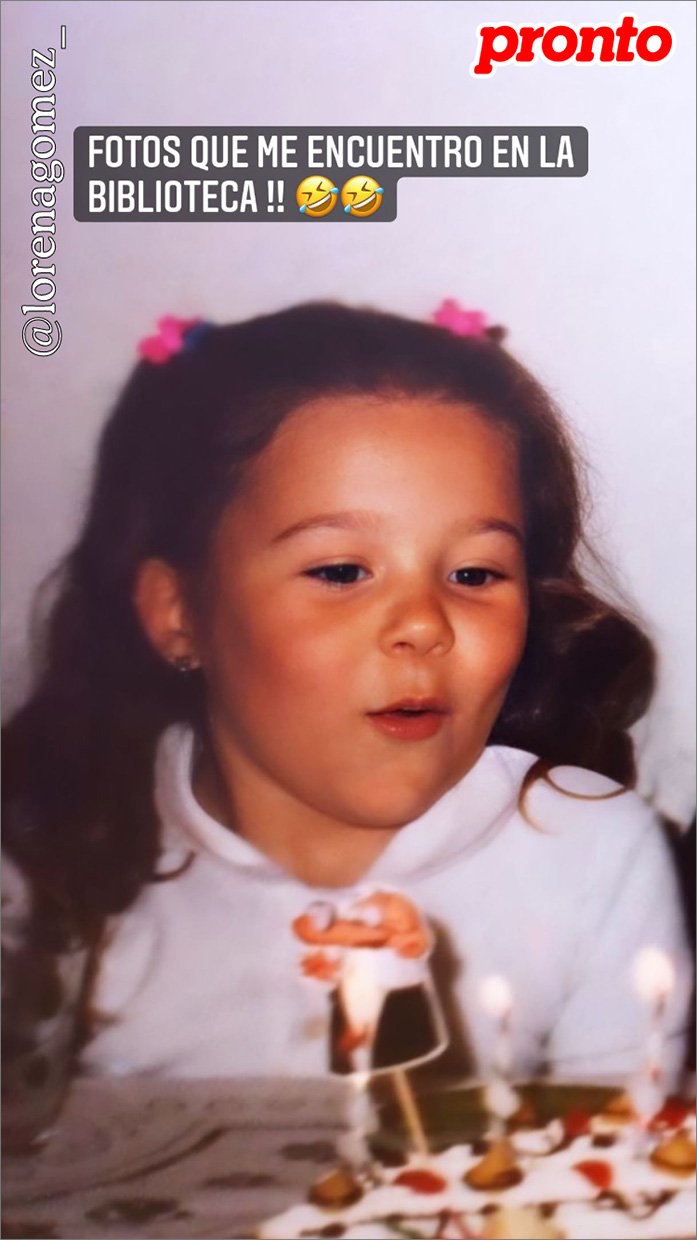 Lorena Gómez cuando era pequeña.