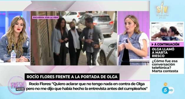 Marta Riesco y Rocío Flores han coincidido por primera vez en Ya son las Ocho (Telecinco).