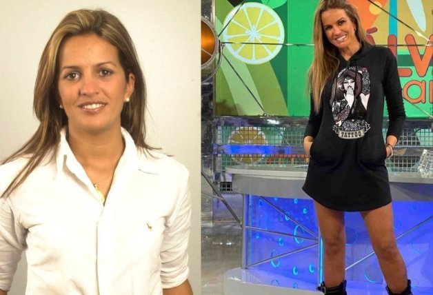 Marta López en 'Gran Hermano', y ahora, en el plató de 'Sálvame'.