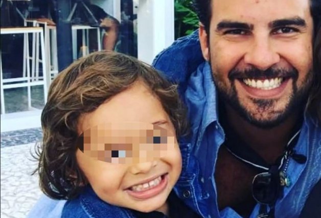 Gerardo Bazúa junto a Eros, el hijo que tuvo con Paulina Rubio.