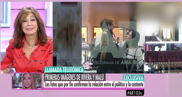 Ana Rosa Quintana dio las primeras fotos de Albert Rivera y Malú como pareja.