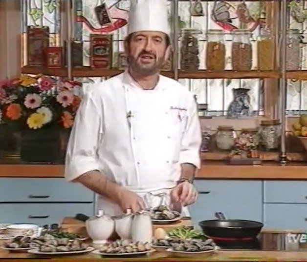 El cocinero, en su debut en la tele.