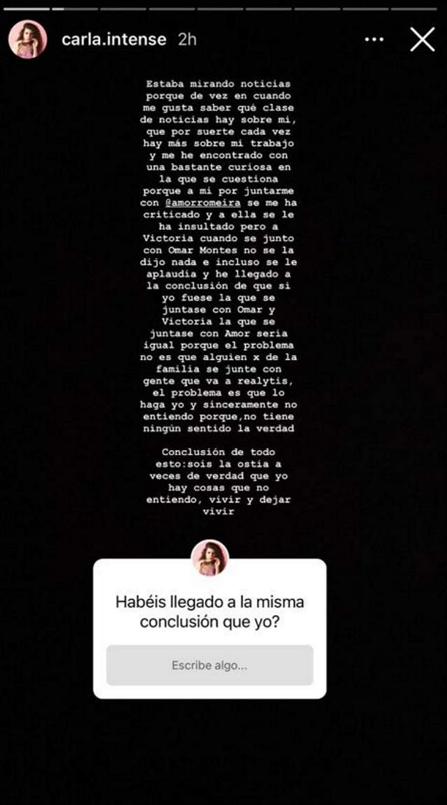 Carla Vigo se defiende de las críticas metiendo a su prima Victoria Federica.