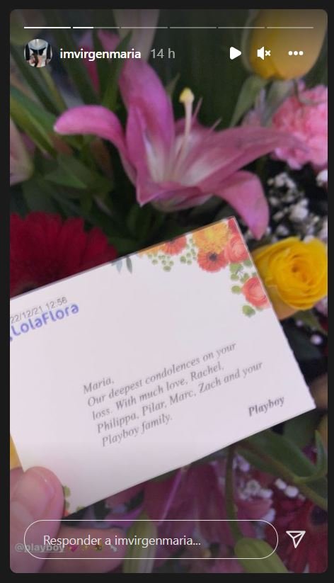 María Iborra agradece en redes sociales las condolencias por la muerte de su madre.