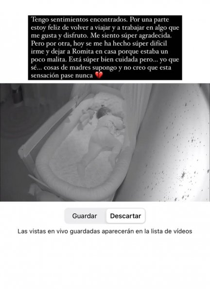 La historia que ha compartido Laura Escanes en Instagram de la aplicación para monitorizar el sueño de Roma.  (@lauraescanes).