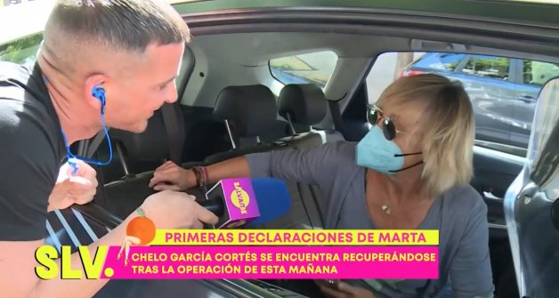 Marta, mujer de Chelo García Cortés, hablando para 'Sálvame Diario' (Telecinco).