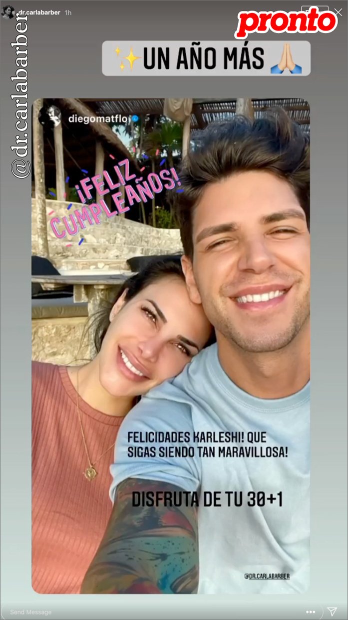 El mensaje de Diego a Carla por su cumpleaños.