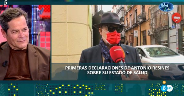 Jorge Sanz reacciona a las primeras declaraciones de Antonio Resines tras salir del hospital.