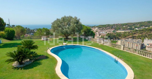 La inmensa piscina que tiene Mónica en su Villa Naranjo.