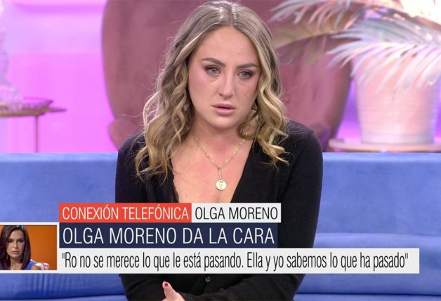 Rocío Flores no pudo contener las lágrimas al escuchar las palabras de Olga Moreno.