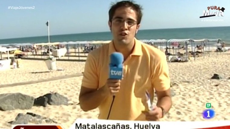 De reportero en "España Directo".
