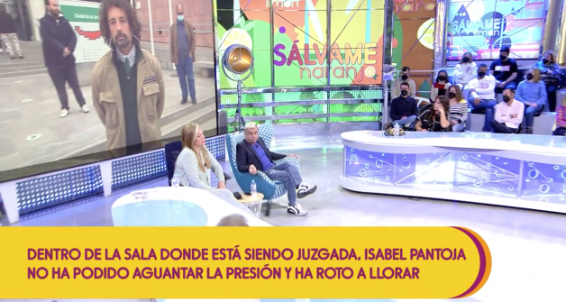 Belén Esteban ayer se puso con su silla al lado de Jorge Javier en Sálvame.