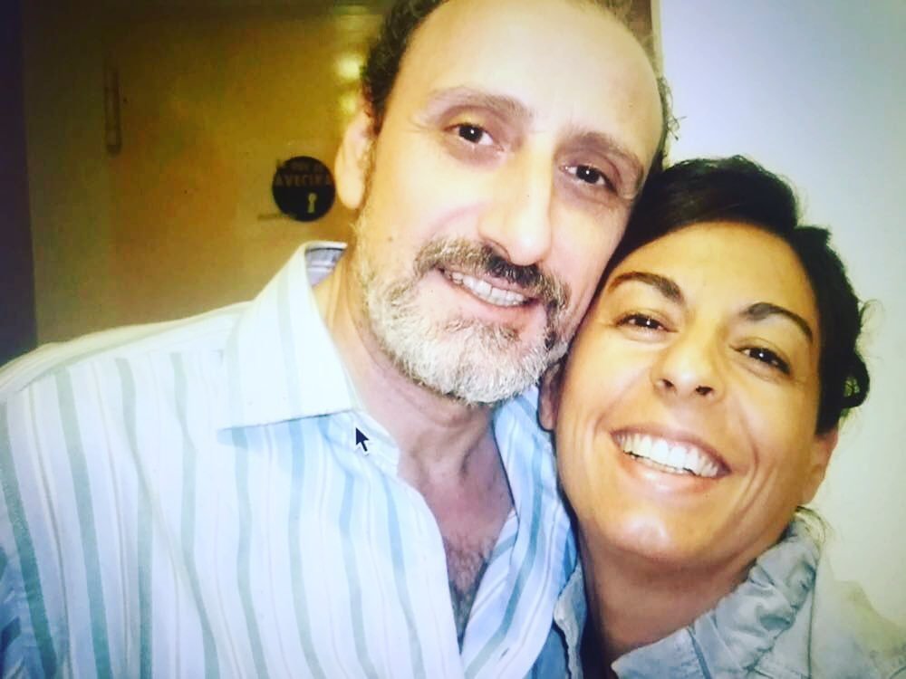 José Luis Gil y Cristina Medina en el selfi que la actriz andaluza colgó en su Instagram para dejar constancia de sus buenos deseos de recuperación. 