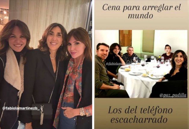 Paz Padilla comparte por stories su salida de amigos con Fabiola Martínez.