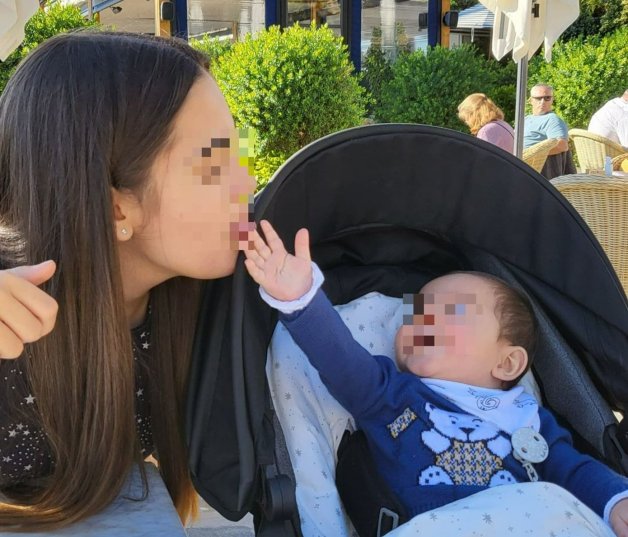 Daniella Bustamante junto a su hermano pequeño, Miguel Jr. (@pau_eche).