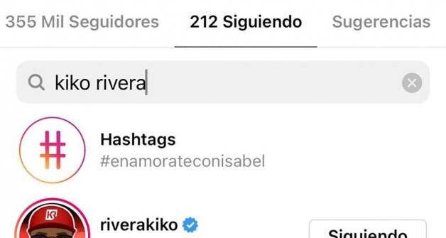 La prueba que demuestra que Isabel comenzó a seguir, de nuevo, a Kiko en Instagram.