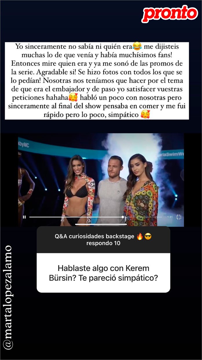 Esta es la historia de Instagram que ha compartido Marta López Álamo.