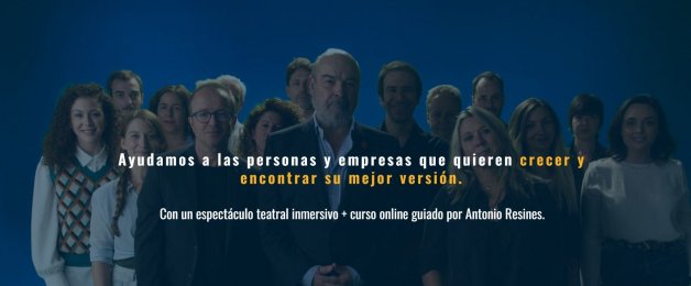 Así promocionan en su propia web el curso impartido por Resines.