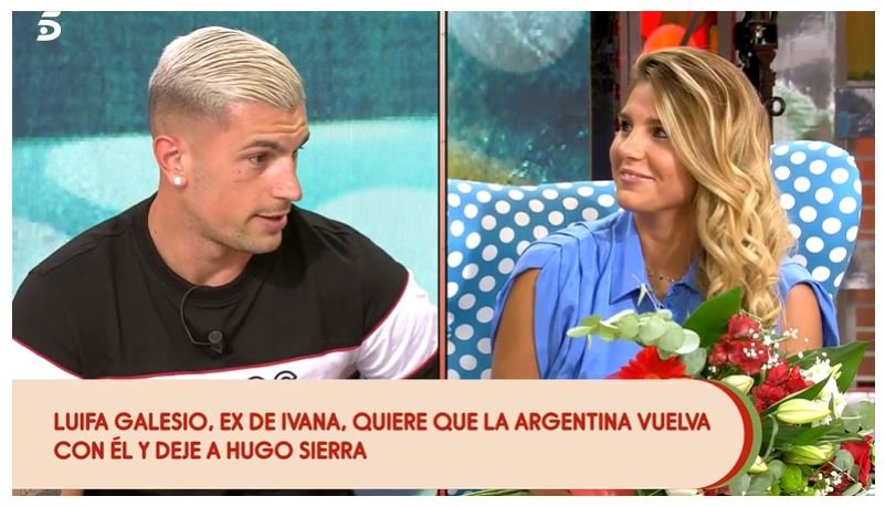 Ya siendo Ivana pareja de Hugo, Luifa intentó en 'Sálvame' que volviese con él.