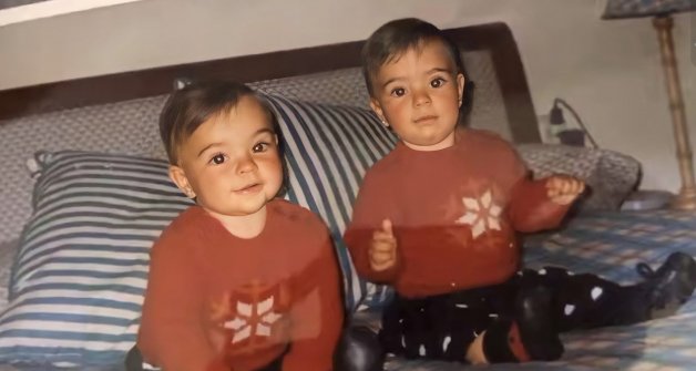 Aitana y Paula siendo unas bebés.