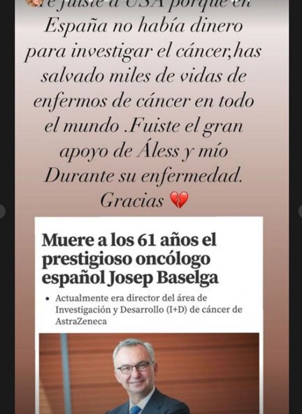 El mensaje de Ana Obregón dedicado a Josep Baselga
