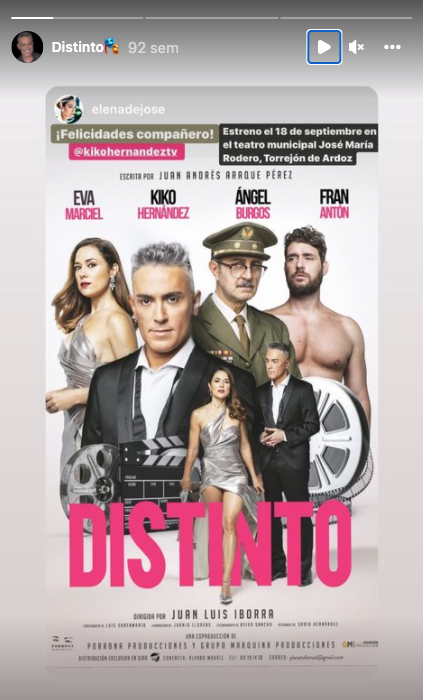 Cartel de "Distinto", la obra de Kiko Hernández.