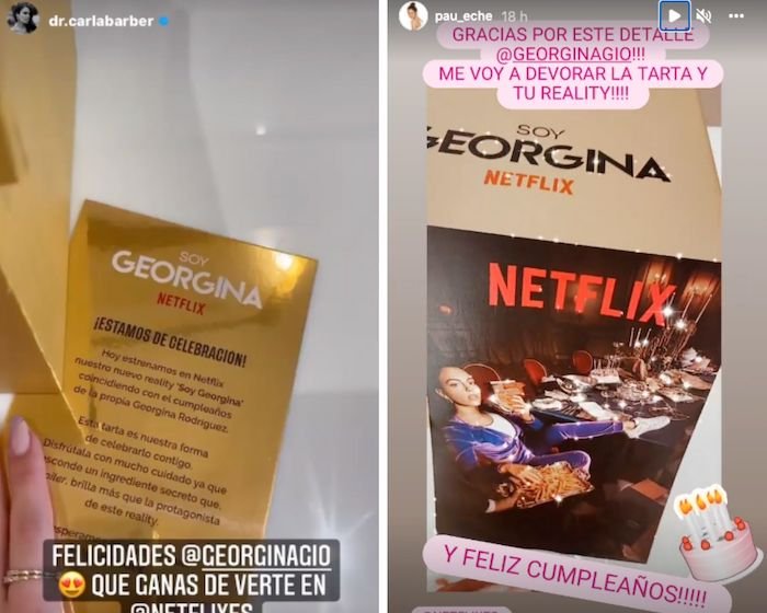 Carla Barber y Paula Echevarría envían mensajes de cariño a Georgina.