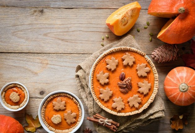 El 'pumpkin pie' se consume en América del Norte por el Día de Acción de Gracias.