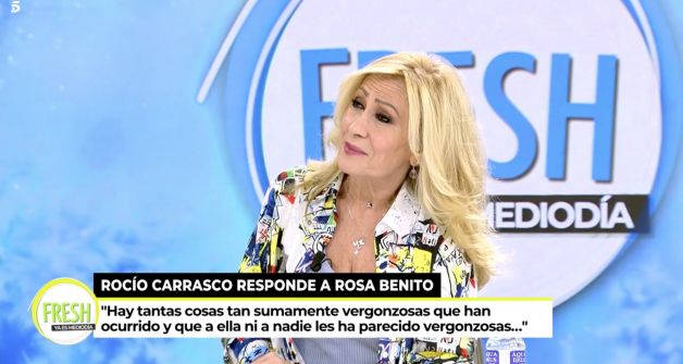 Rosa Benito ha reconocido su figurita en el programa.