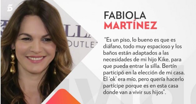 'Viva la vida' también mostró varias declaraciones de Fabiola Martínez sobre su casa.