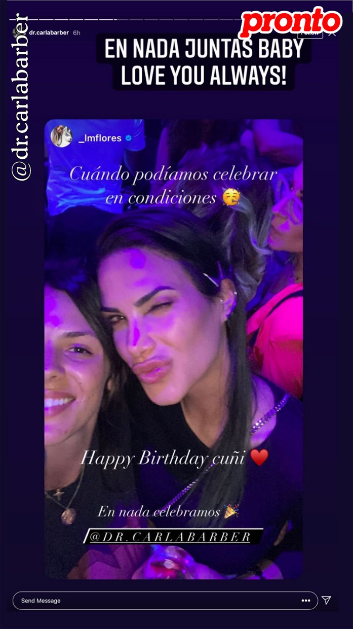 Laura Matamoros felicita a su "cuñada".