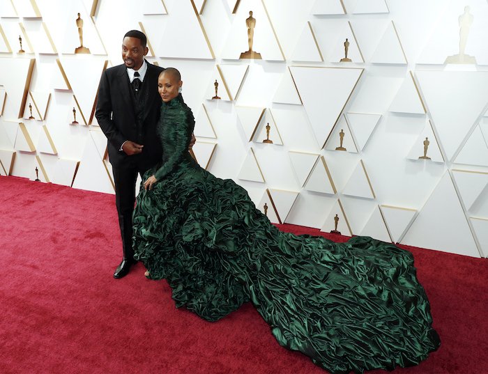 Smith y Pinkett en la alfombra roja de los Oscar.