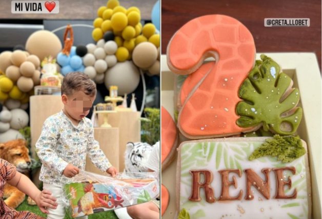 René Jr, el hijo de Lorena Gómez, celebrando su cumple.