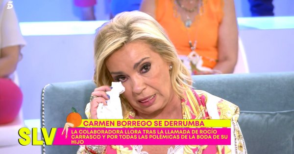 Carmen Borrego se ha roto en directo por su hijo.