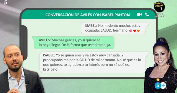 La conversación de José Antonio Avilés con Isabel Pantoja.