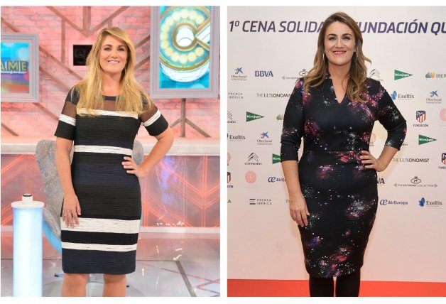 Carlota, en 2017 (a la izquierda) y en 2018 (a la derecha).