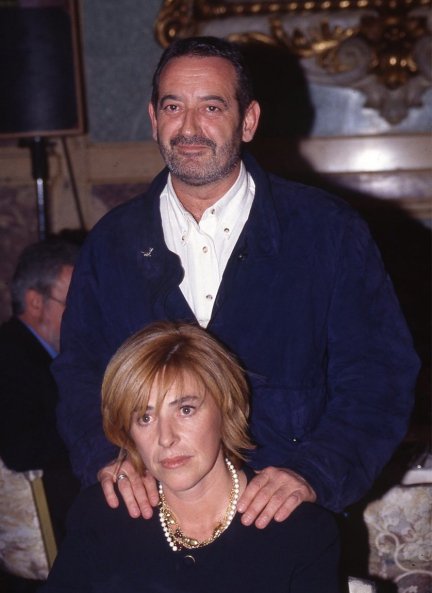 Junto a su mujer, Luisa Ameztoy.